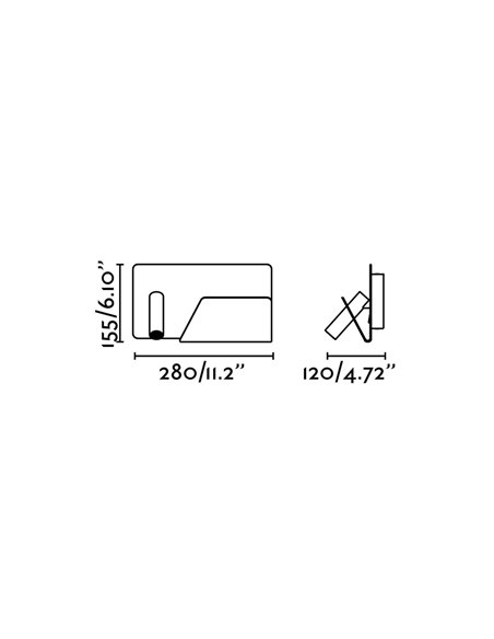 Aplique de pared Suau – Faro – Derecho, Lector LED 3000K