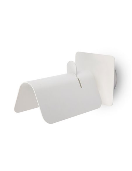 Aplique de pared Smile – Faro – Orientable, Blanco/Negro
