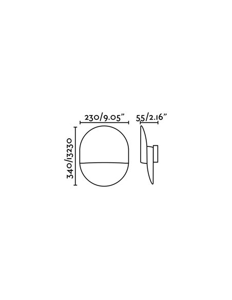 Aplique de pared Eres – Faro – Blanco, E27, 37 cm