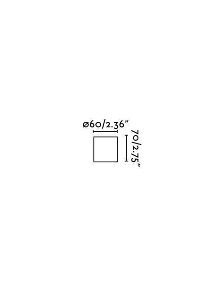 Aplique de pared Ten – Faro – Bombilla decorativa, E27, 7 cm