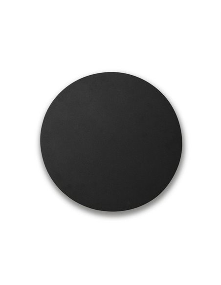 Aplique de pared Board – Faro – Lámpara Redonda, Negra, Ø 35 cm-Ø 45 cm