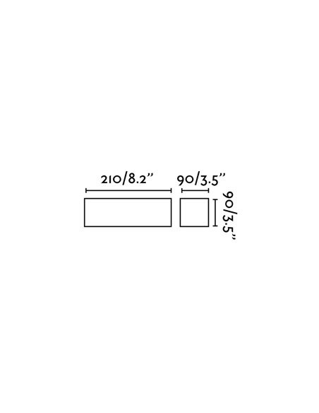 Aplique de pared Nash – Faro – Lámpara blanca+negra, LED 3000K