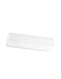 Aplique de pared Eaco – Faro – Lámpara rectangular de yeso, Blanco, 35.3 cm 2