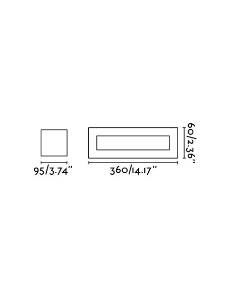 Aplique de pared Olaf – Faro – Lámpara de yeso blanco, 36 cm