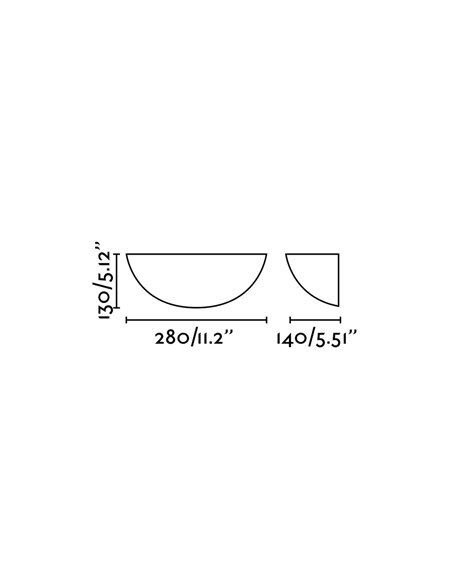 Aplique de pared Snow – Faro – Lámpara de yeso blanco, 28 cm