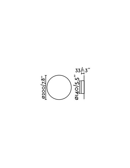 Aplique pared Luna – Faro – Lámpara de yeso blanco, LED 2700K, Ø 20 cm
