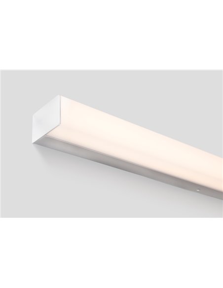 Lámpara aplique para espejos Nilo – Faro – Lámpara de baño, LED 3000K, Blanco/Cromo, 60/90 cm