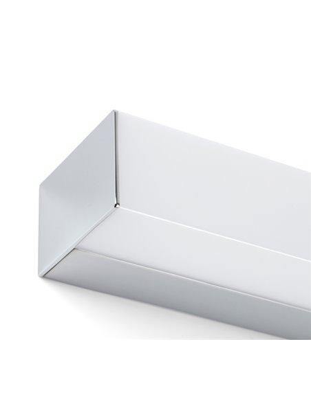 Lámpara aplique para espejos Nilo – Faro – Lámpara de baño, LED 3000K, Blanco/Cromo, 60/90 cm