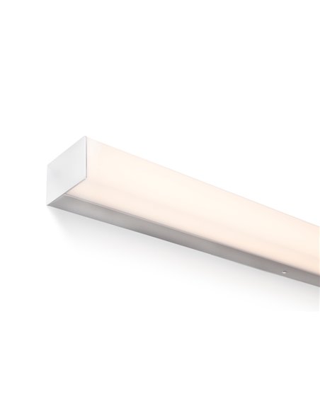 Lámpara aplique para espejos Nilo – Faro – Lámpara de baño, LED 3000K, Blanco/Cromo, 60/90 cm