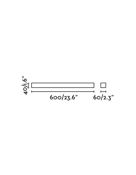 Lámpara aplique para espejos Nilo – Faro – Lámpara de baño, LED 3000K, Blanco/Cromo, 60/90 cm