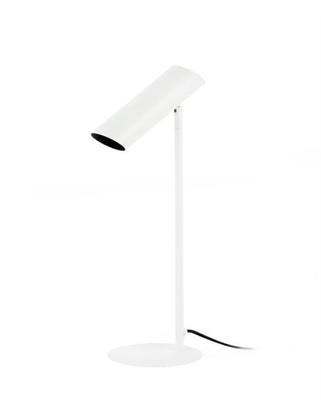 Lámpara de mesa Link – Faro – Lámpara minimalista, Blanco+Negro+Bronce