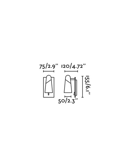 Aplique de pared Lao – Faro – Lámpara con lector, LED 3000K