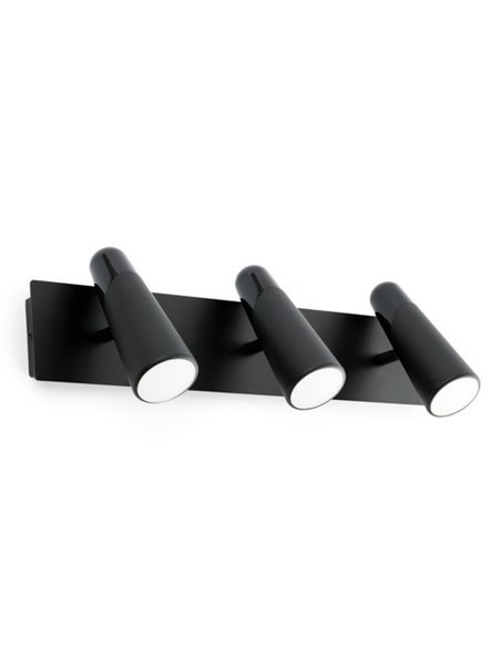 Aplique de pared Lao – Faro – 3 luces, LED 3000K