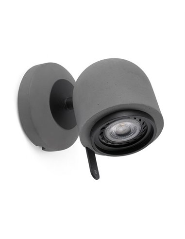 Aplique de pared Stone – Faro – Lámpara de cemento, Lector GU10