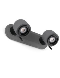 Aplique de pared Stone – Faro – Lámpara de cemento, 2 luces, Lector GU10