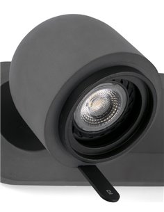 Aplique de pared Stone – Faro – Lámpara de cemento, 2 luces, Lector GU10 2