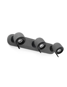 Aplique de pared Stone – Faro – Lámpara de cemento, 3 luces, Lector GU10
