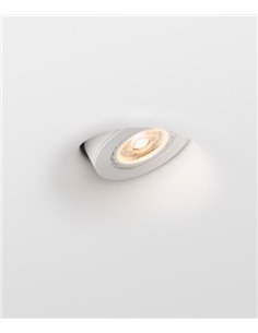 Lámpara empotrable Neu – Faro – Downlight de yeso, GU5.3, Ø 16 cm