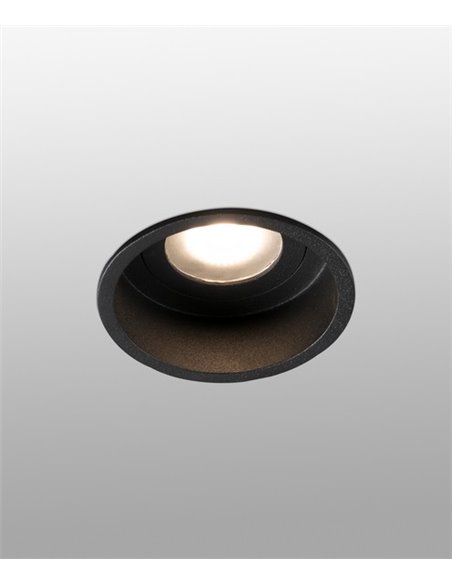 Lámpara Downlight empotrable Hyde – Faro – Lámpara para baño, IP44 GU10, Ø 8,9 cm