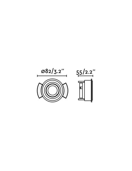 Downlight empotrable Hyde – Faro – Lámpara redonda, GU10, Ø 8,2 cm