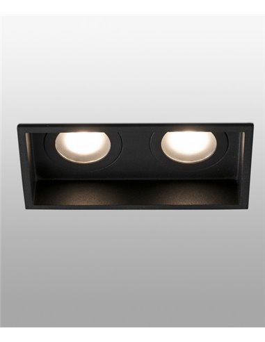 Lámpara empotrable Hyde – Faro – 2 Focos, IP44, 17.1 cm