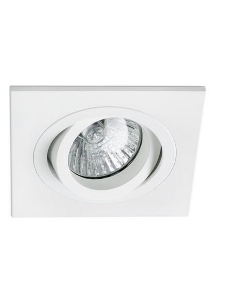 Foco de techo Downlight Radón – Faro – Lámpara cuadrada GU10, 9.2 cm
