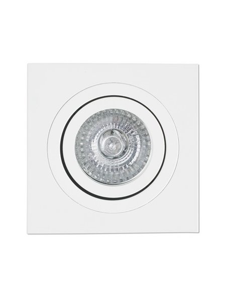 Foco de techo Downlight Radón – Faro – Lámpara cuadrada GU10, 9.2 cm
