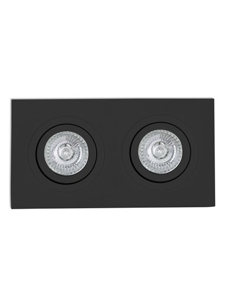 Lámpara empotrable Downlight Radón – Faro – 2 luces, 18 cm, GU10