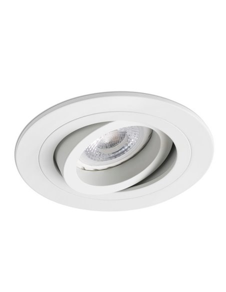 Lámpara empotrable Downlight Radón – Faro – Lámpara redonda, GU10,  Ø 9.2 cm