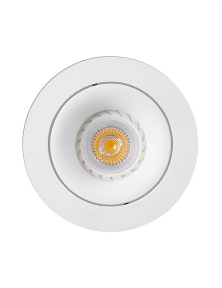 Downlight de techo redondo Argón – Faro – Lámpara empotrable GU10, Ø 11.4 cm
