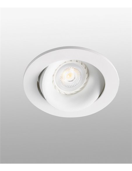 Downlight de techo redondo Argón – Faro – Lámpara empotrable GU10, Ø 11.4 cm