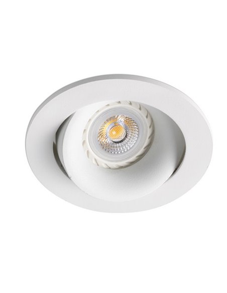 Downlight de techo redondo Argón – Faro – Lámpara empotrable GU10, Ø 11.4 cm
