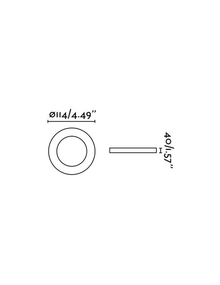 Downlight de techo redondo Argón – Faro – Lámpara empotrable GU10, Ø 11.4 cm
