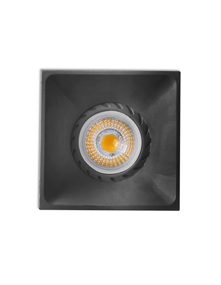 Empotrable de techo cuadrado Neón – Faro – Lámpara GU10, 7.5 cm