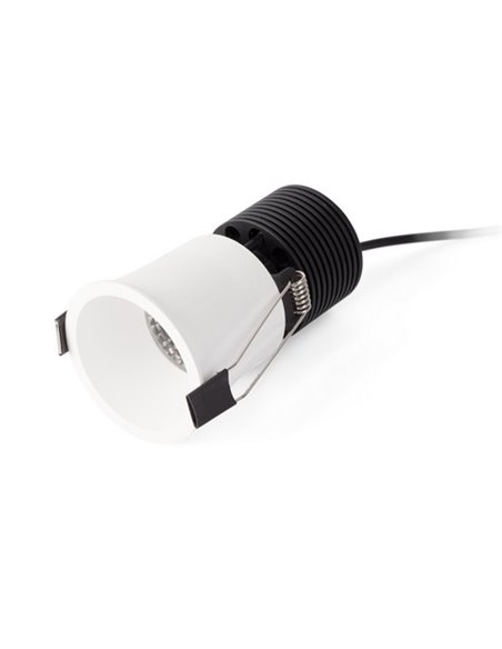 Lámpara empotrable Fox – Faro – Downlight blanco LED 2700K, Ø 6.5 cm