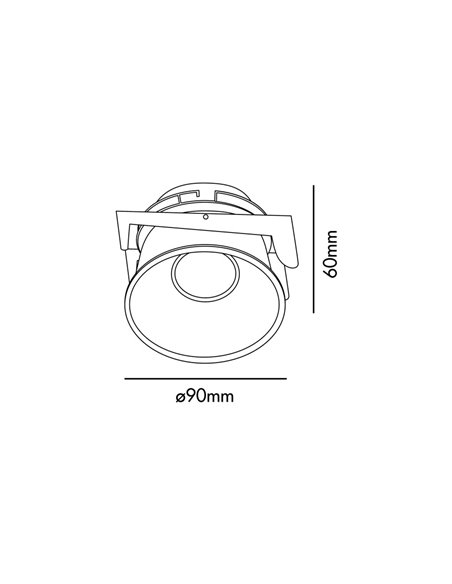 Empotrable Downlight de techo Fresh – Faro – Lámpara redonda GU10,  Ø 14.3 cm