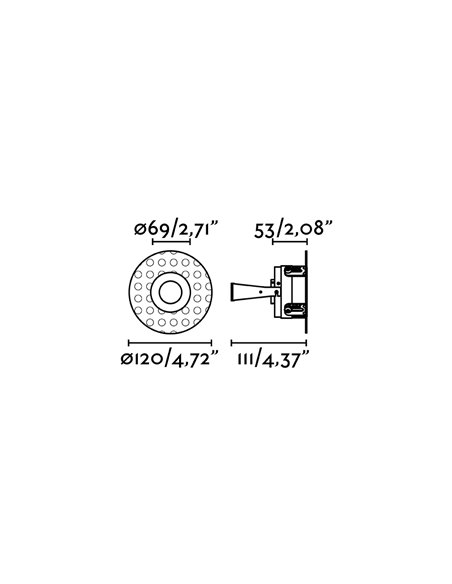 Downlight de techo Fresh – Faro – Lámpara sin marco,  Ø 12 cm