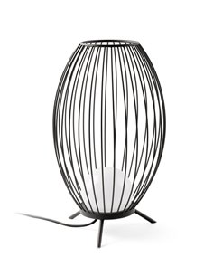 Lámpara de exterior portátil Cage – Faro – Lámpara tipo jaula negra, IP65, 57 cm 2