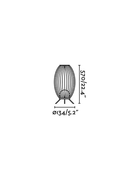 Lámpara de exterior portátil Cage – Faro – Lámpara tipo jaula negra, IP65, 57 cm