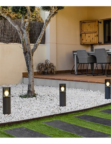 Lámpara baliza para exterior Kila – Faro – Lámpara IP65, 40-70 cm