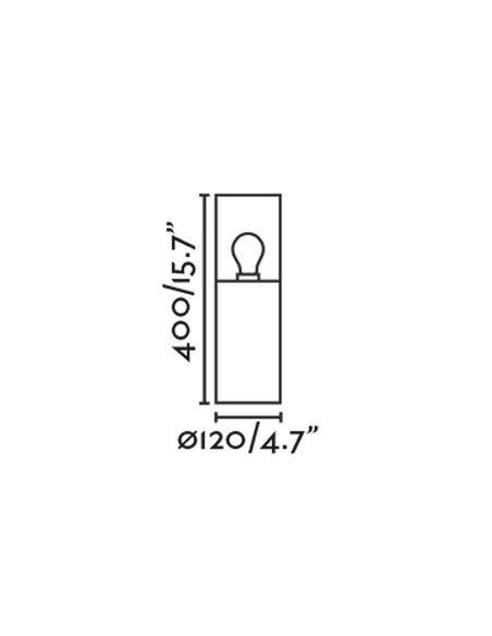 Lámpara baliza para exterior Kila – Faro – Lámpara IP65, 40-70 cm