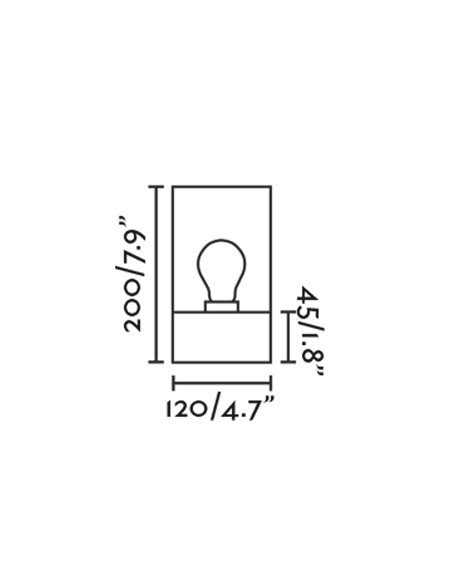 Plafón de techo para exterior Kila – Faro – Cristal transparente, IP65, 20 cm
