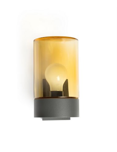 Lámpara aplique a pared para exterior Kila – Faro – Lámpara con cristal transparente, IP65, 20 cm