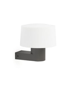Aplique de pared de exterior Muffin – Faro – Aluminio Gris oscuro, E27