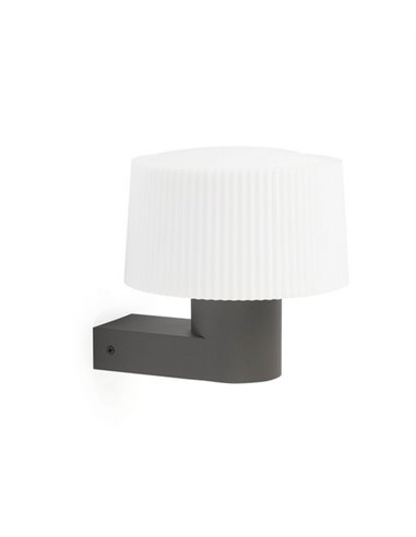 Aplique de pared de exterior Muffin – Faro – Aluminio Gris oscuro, E27