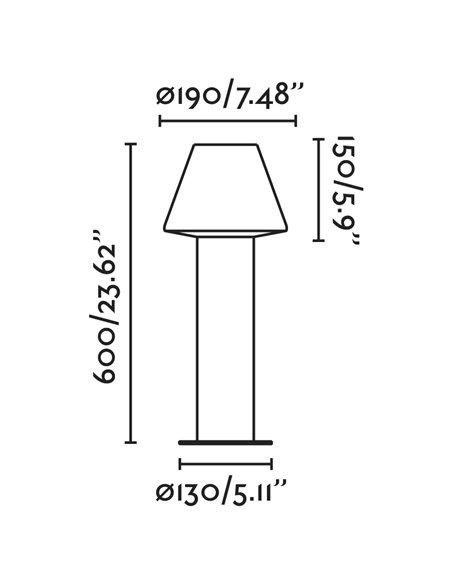 Baliza de exterior Mistu – Faro – Aluminio gris oscuro, 60 cm