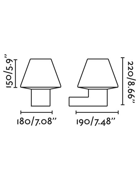 Aplique de pared de exterior Mistu – Faro – Lámpara Gris oscuro, IP44