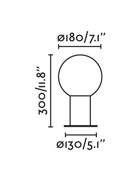 Baliza de exterior Moon – Faro – Sobremuro Gris Oscuro, E27