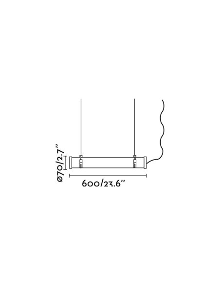 Lámpara colgante de exterior Scuba – Faro – Lámpara para garaje, IP66, LED 3000K