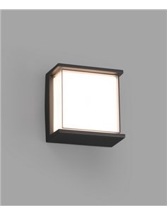 Aplique de pared de exterior Hikari – Faro – Aluminio gris oscuro, LED 3000K, 17 cm